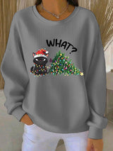 Optimized Product Title: "Damen Weihnachts Sweatshirt mit Ripp-Rundhalsausschnitt – Festlicher Pullover für die Feiertage" 

This title includes relevant keywords while enhancing clarity and appeal for potential buyers.