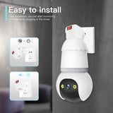 4MP WiFi Bulb Security Camera – E27 Socket, Full-Color Night Vision & Motion Detection