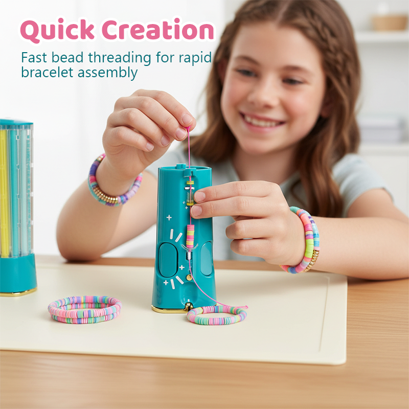Bead Bracelet Making Kit – Click Carousel, Heishi Beads & Elastic Cord