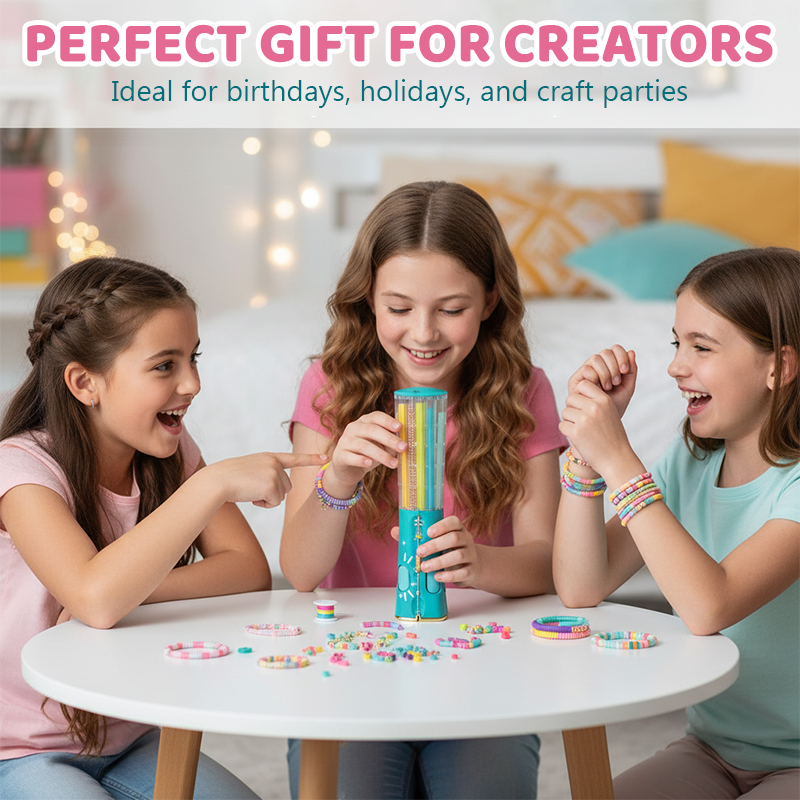Bead Bracelet Making Kit – Click Carousel, Heishi Beads & Elastic Cord