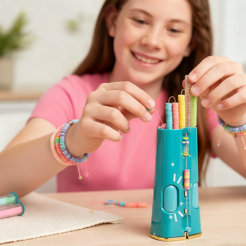 Bead Bracelet Making Kit – Click Carousel, Heishi Beads & Elastic Cord