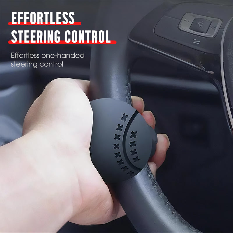 Silicone Steering Wheel Knob – 360° Ball Bearing, Non-Slip Grip & Tool-Free Clamp