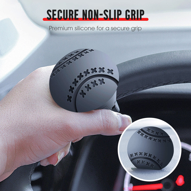 Silicone Steering Wheel Knob – 360° Ball Bearing, Non-Slip Grip & Tool-Free Clamp