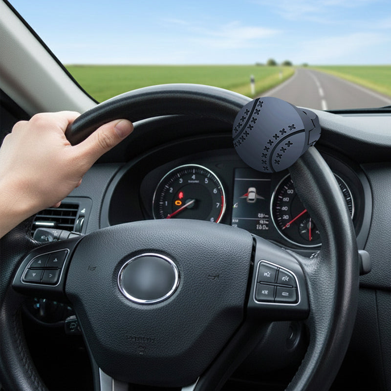 Silicone Steering Wheel Knob – 360° Ball Bearing, Non-Slip Grip & Tool-Free Clamp