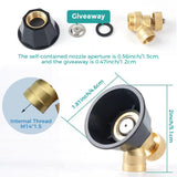 Adjustable Copper Spray Nozzle – Swirl Chamber Mist, 360° Lock & 14mm Thread