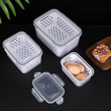 Fridge Storage Container Set – 3-Piece with Drain Tray, Airtight, Stackable