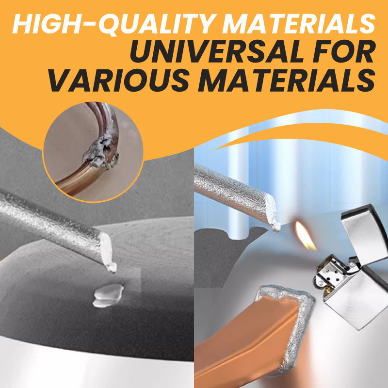 Low-Temperature Solder Rods – Tin-Aluminum Alloy, 75 mm & Flux-Cored