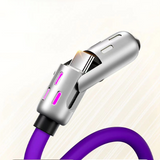 4-in-1 Charging Cable – 240W Fast Charge, RGB Lighting & USB-A/Type-C
