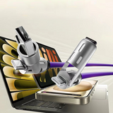 4-in-1 Charging Cable – 240W Fast Charge, RGB Lighting & USB-A/Type-C