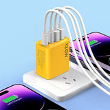 4-Port USB Fast Charger – 120W, 2× USB-C PD & 2× USB-A QC3.0, EU Plug