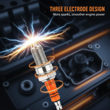 D8TC Motorcycle Spark Plug – 3-Electrode, Ceramic Nickel Alloy & High Performance