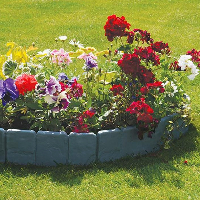 Faux Stone Garden Border Fence – Lightweight Plastic, 25×25×10cm & 10/20/40 Sets