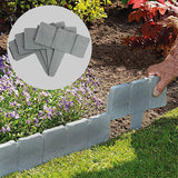 Faux Stone Garden Border Fence – Lightweight Plastic, 25×25×10cm & 10/20/40 Sets