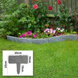 Faux Stone Garden Border Fence – Lightweight Plastic, 25×25×10cm & 10/20/40 Sets