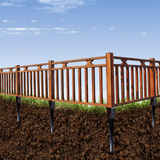 Fence Post Repair Kit – 11-Gauge Steel, H-Shape 80cm Anchor & No-Dig Install