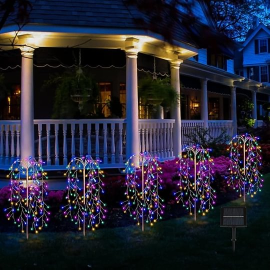 Solar Firework Garden Lights – 100/200 LEDs, IP55 Waterproof & 76cm Swaying Branches