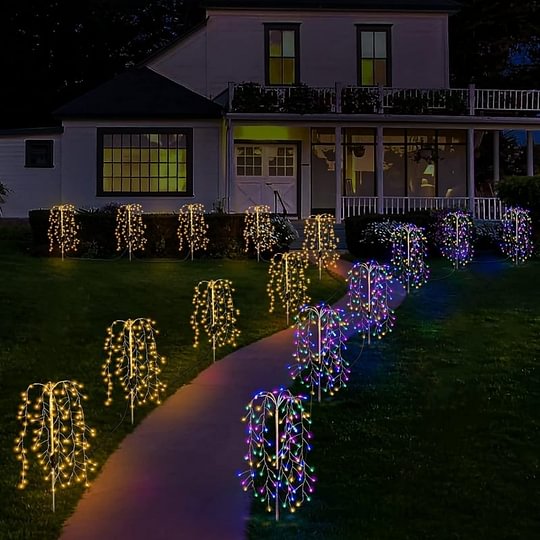 Solar Firework Garden Lights – 100/200 LEDs, IP55 Waterproof & 76cm Swaying Branches