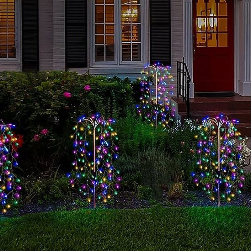 Solar Firework Garden Lights – 100/200 LEDs, IP55 Waterproof & 76cm Swaying Branches