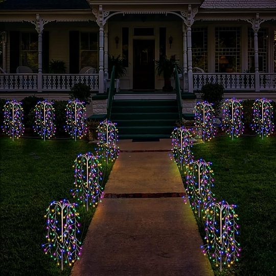 Solar Firework Garden Lights – 100/200 LEDs, IP55 Waterproof & 76cm Swaying Branches
