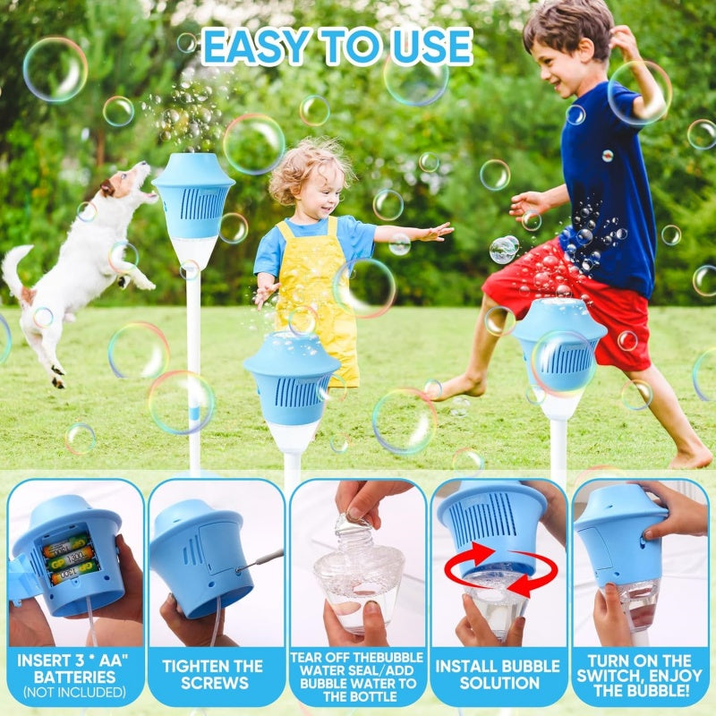 Automatic Bubble Machine – 20,000+ Bubbles Per Minute, LED Lights & Music