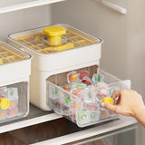 Push-Button Ice Cube Tray – BPA-Free PET/PP, Storage Bin & Ice Scoop