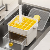 Push-Button Ice Cube Tray – BPA-Free PET/PP, Storage Bin & Ice Scoop