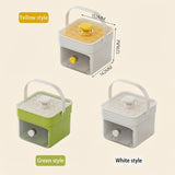 Push-Button Ice Cube Tray – BPA-Free PET/PP, Storage Bin & Ice Scoop