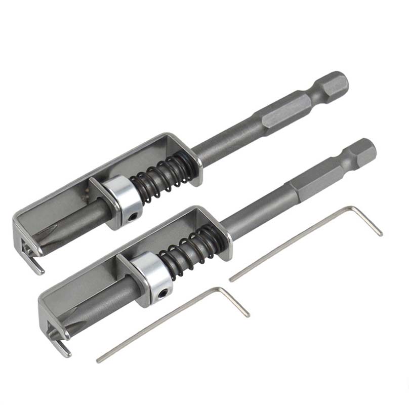 Spring-Loaded Screw Holder Drill Attachment – Steel, One-Handed & Universal Fit