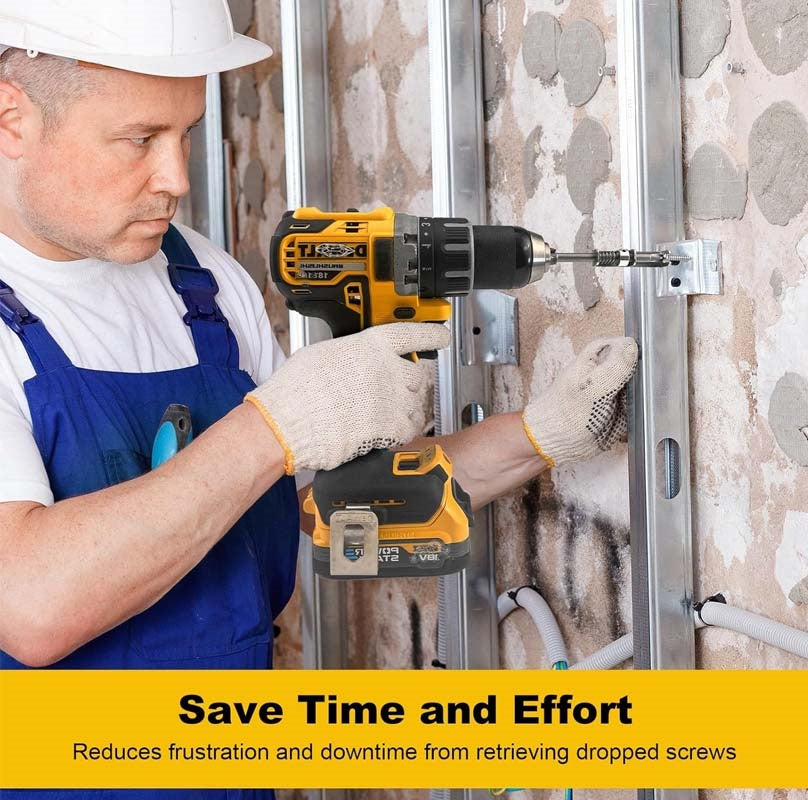 Spring-Loaded Screw Holder Drill Attachment – Steel, One-Handed & Universal Fit