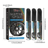 Rim Touch-Up Paint Pen – Black, Scratch Repair, 3-Pack (10ml Each)