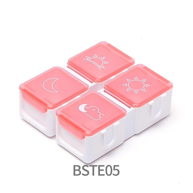 Digital Pill Box with Timer – 4 Daily Alarms, Large LCD, Removable Compartments