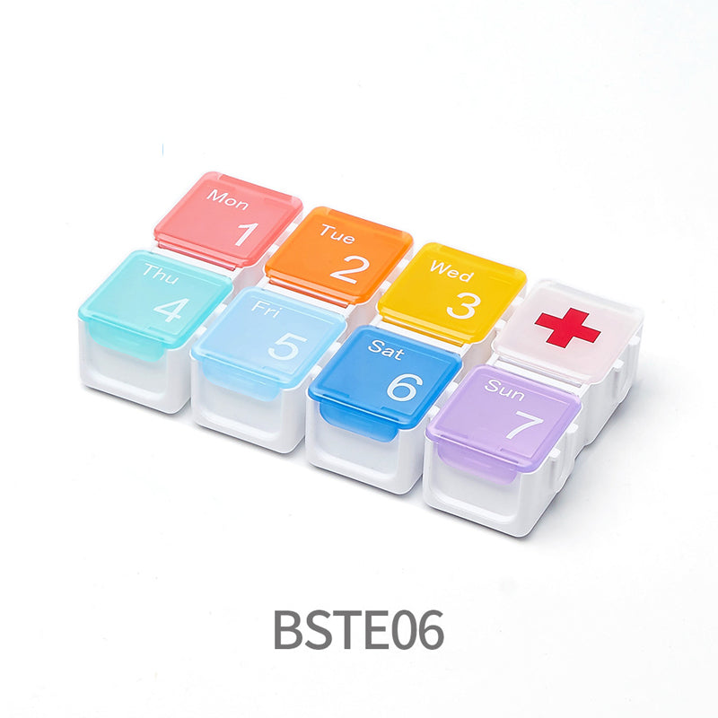 Digital Pill Box with Timer – 4 Daily Alarms, Large LCD, Removable Compartments