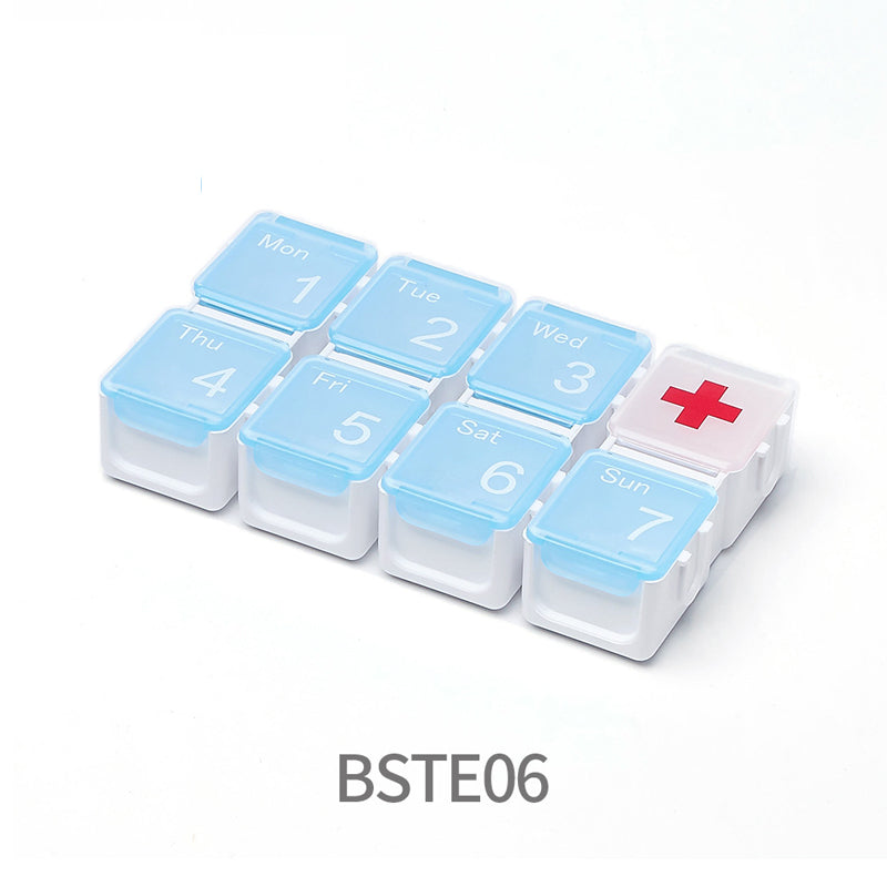Digital Pill Box with Timer – 4 Daily Alarms, Large LCD, Removable Compartments