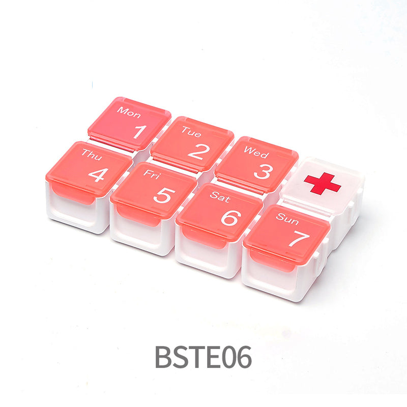 Digital Pill Box with Timer – 4 Daily Alarms, Large LCD, Removable Compartments