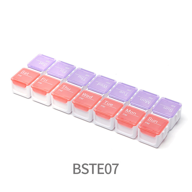 Digital Pill Box with Timer – 4 Daily Alarms, Large LCD, Removable Compartments