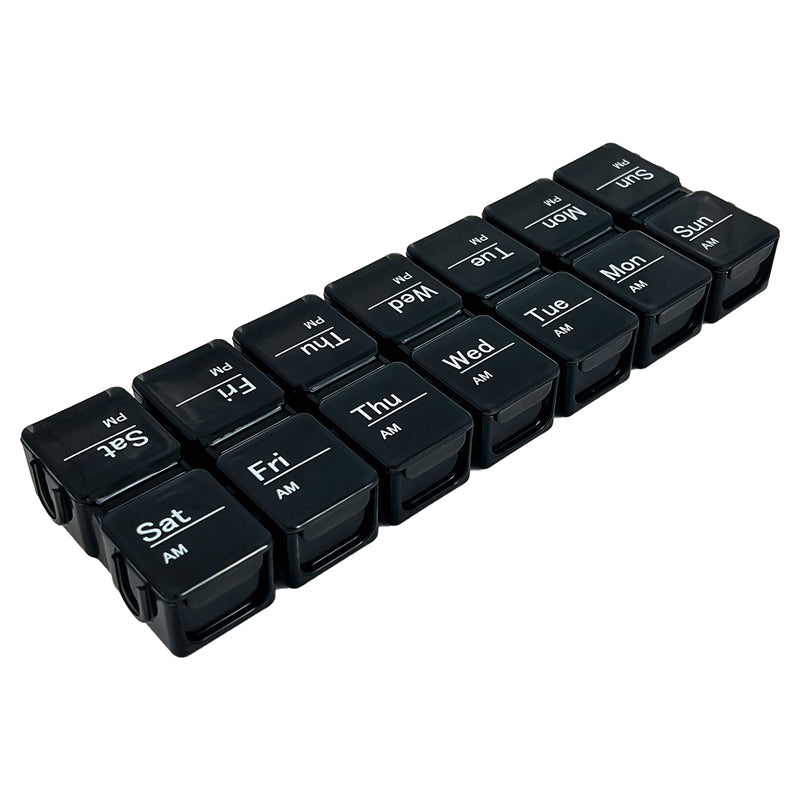 Digital Pill Box with Timer – 4 Daily Alarms, Large LCD, Removable Compartments