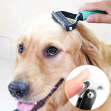 Double-Sided Pet Deshedding Brush – Undercoat Removal, Rounded Pins & 17×10cm