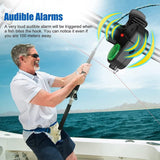 Fishing Bite Alarm with LED Light – Sound Alert, Adjustable Sensitivity & Clip-On Weatherproof