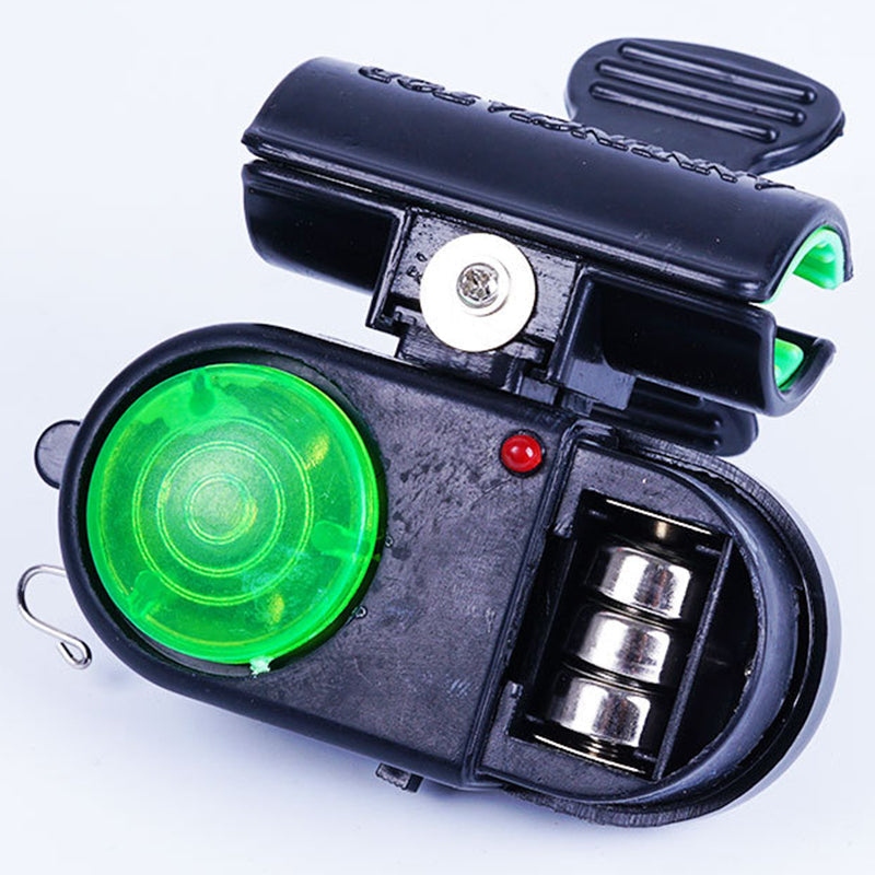 Fishing Bite Alarm with LED Light – Sound Alert, Adjustable Sensitivity & Clip-On Weatherproof