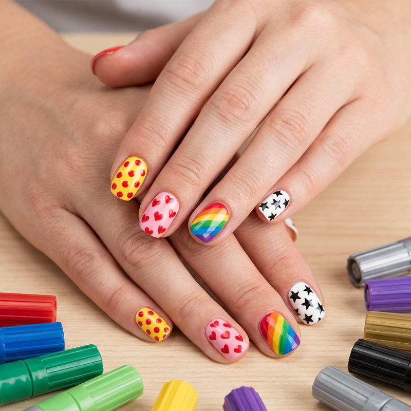 Nail Art Marker Set – Dual Tips, Water-Based Ink & 12 or 24 Colors