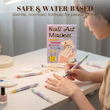 Nail Art Marker Set – Dual Tips, Water-Based Ink & 12 or 24 Colors