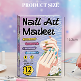 Nail Art Marker Set – Dual Tips, Water-Based Ink & 12 or 24 Colors