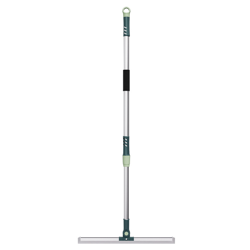 Floor Squeegee Mop – 180° Rotating Head, Silicone Blade & Telescopic Pole