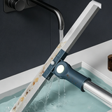 Floor Squeegee Mop – 180° Rotating Head, Silicone Blade & Telescopic Pole