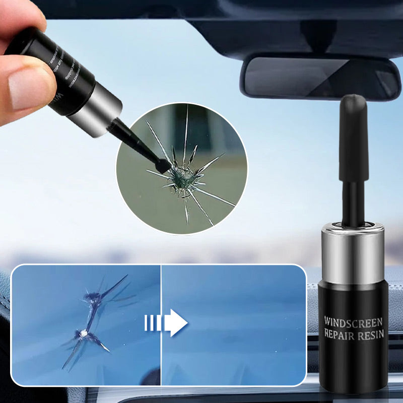 Windshield Glass Repair Kit – UV Resin, Injection Tool & Weatherproof Cure