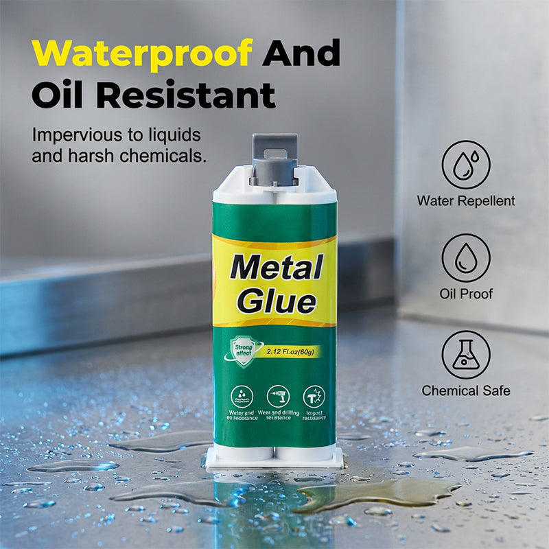 2-Component Metal Epoxy Adhesive – 60g, Waterproof & 1:1 Dual Syringe