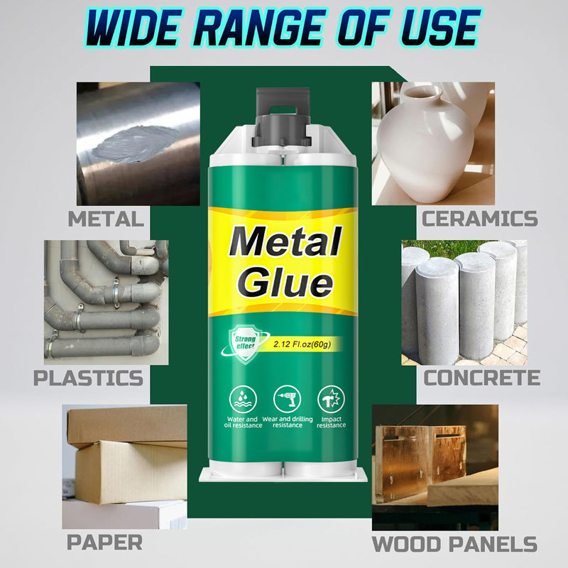 2-Component Metal Epoxy Adhesive – 60g, Waterproof & 1:1 Dual Syringe