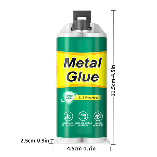 2-Component Metal Epoxy Adhesive – 60g, Waterproof & 1:1 Dual Syringe
