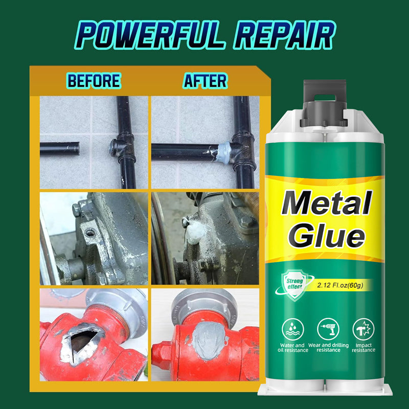 2-Component Metal Epoxy Adhesive – 60g, Waterproof & 1:1 Dual Syringe