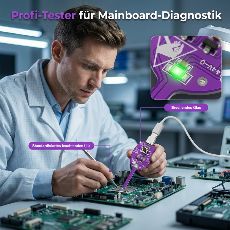 Inductance Tester for Mainboard Diagnosis – LED Indicator, USB-C & 86×22mm PCB Probe